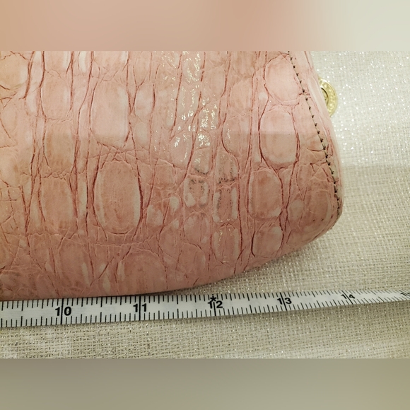 Vintage Brahmin Pink and Gold Clutc, Shoulder Bag - Picture 7 of 8